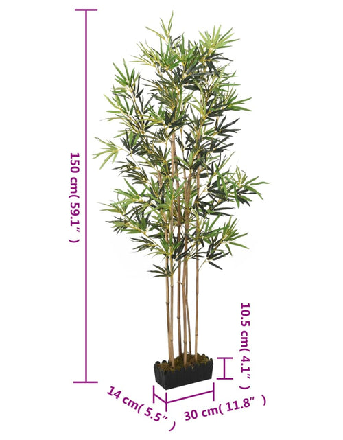 Загрузите изображение в средство просмотра галереи, Arbore din bambus artificial 828 de frunze 150 cm verde Lando - Lando
