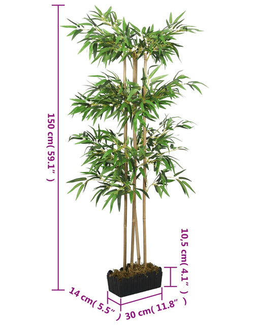 Загрузите изображение в средство просмотра галереи, Arbore din bambus artificial 988 de frunze 150 cm verde Lando - Lando
