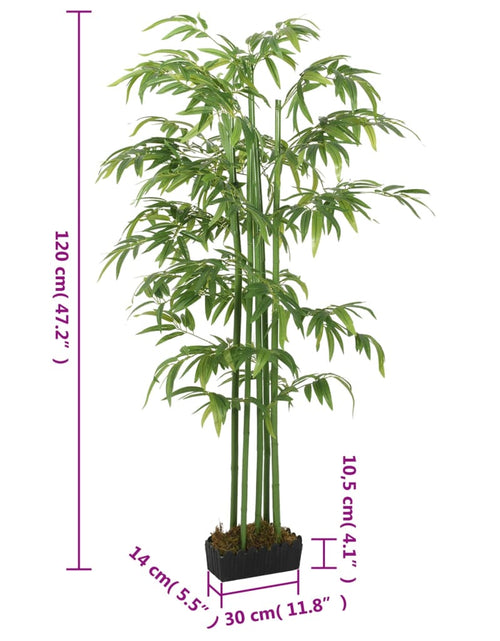 Загрузите изображение в средство просмотра галереи, Arbore din bambus artificial 384 de frunze 120 cm verde Lando - Lando
