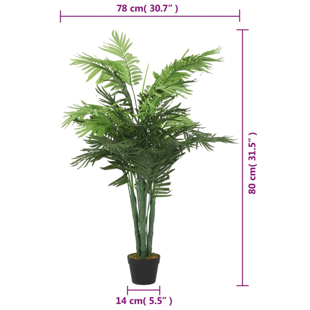 Palmier artificial 18 frunze 80 cm verde Lando - Lando