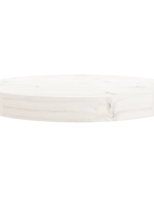 Încărcați imaginea în vizualizatorul Galerie, Blat de masă rotund, alb, Ø30x3 cm, lemn masiv de pin - Lando
