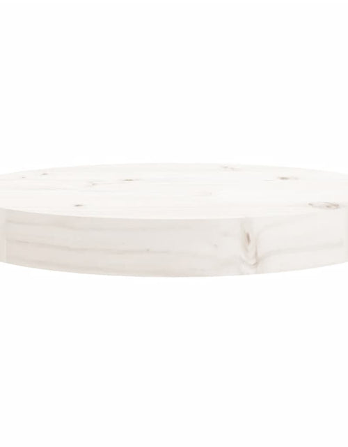 Încărcați imaginea în vizualizatorul Galerie, Blat de masă rotund, alb, Ø30x3 cm, lemn masiv de pin - Lando
