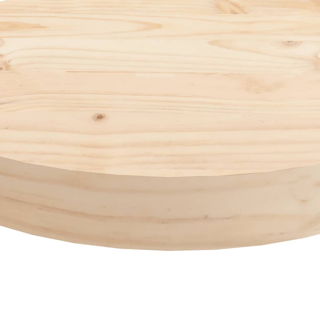 Blat de masă rotund, Ø40x3 cm, lemn masiv de pin - Lando