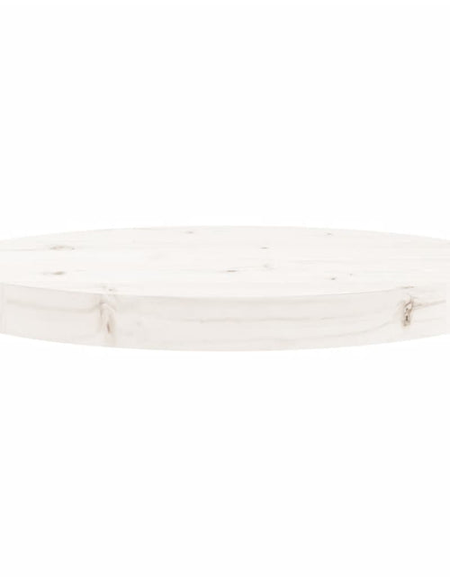 Încărcați imaginea în vizualizatorul Galerie, Blat de masă rotund, alb, Ø40x3 cm, lemn masiv de pin - Lando
