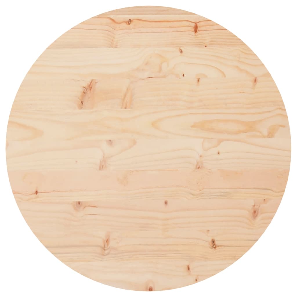 Blat de masă rotund, Ø50x3 cm, lemn masiv de pin - Lando