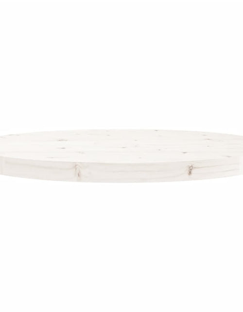 Încărcați imaginea în vizualizatorul Galerie, Blat de masă rotund, alb, Ø60x3 cm, lemn masiv de pin - Lando
