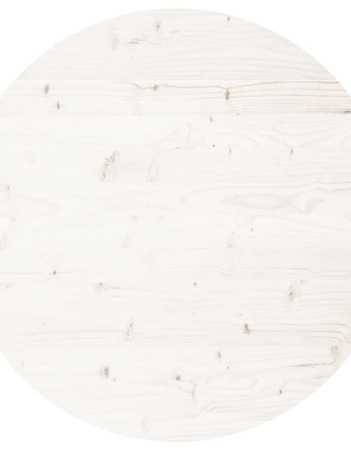 Încărcați imaginea în vizualizatorul Galerie, Blat de masă rotund, alb, Ø70x3 cm, lemn masiv de pin Lando - Lando

