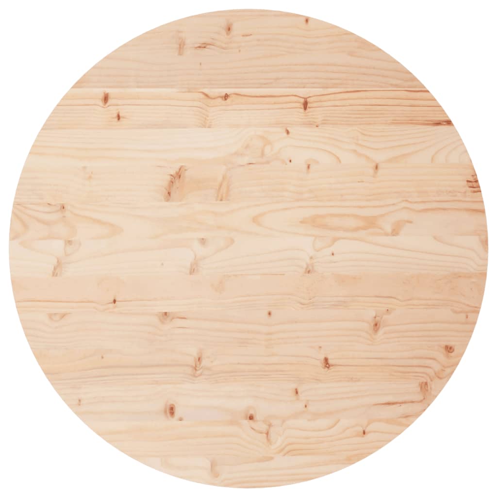 Blat de masă rotund, Ø80x3 cm, lemn masiv de pin