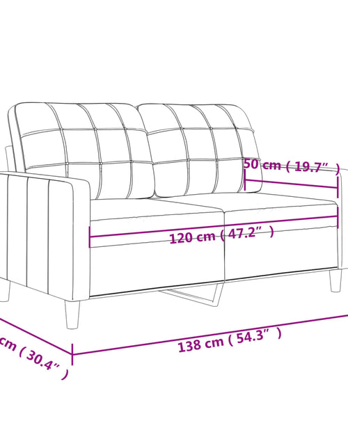 Загрузите изображение в средство просмотра галереи, Canapea cu 2 locuri, gri închis, 120 cm, material textil - Lando
