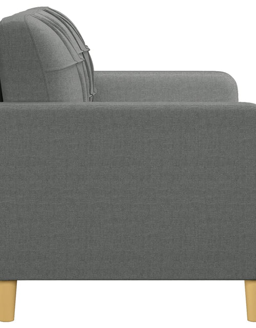 Încărcați imaginea în vizualizatorul Galerie, Canapea cu 2 locuri, gri închis, 140 cm, material textil Lando - Lando
