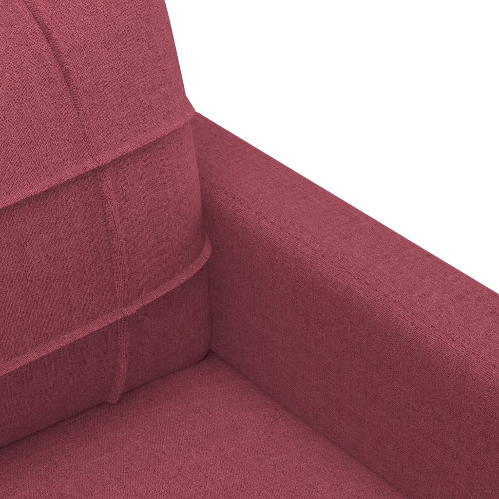 Canapea cu 3 locuri, roșu vin, 180 cm, material textil Lando - Lando