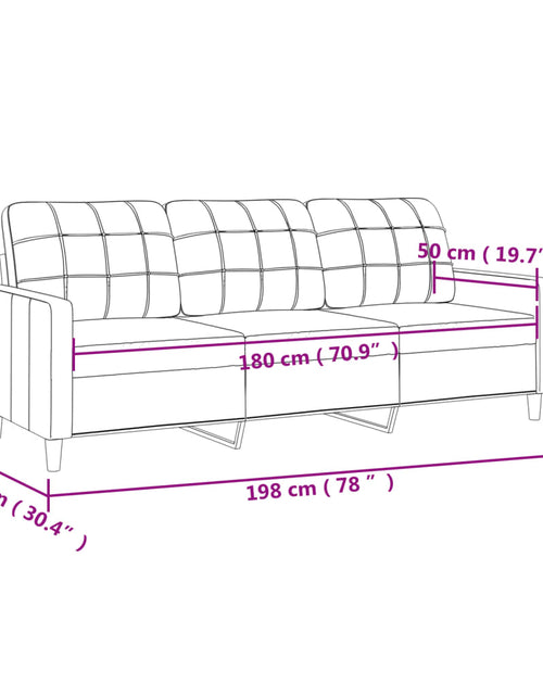 Încărcați imaginea în vizualizatorul Galerie, Canapea cu 3 locuri, taupe, 180 cm, material textil Lando - Lando
