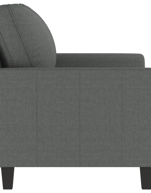 Încărcați imaginea în vizualizatorul Galerie, Canapea cu 2 locuri, gri închis, 120 cm, material textil - Lando
