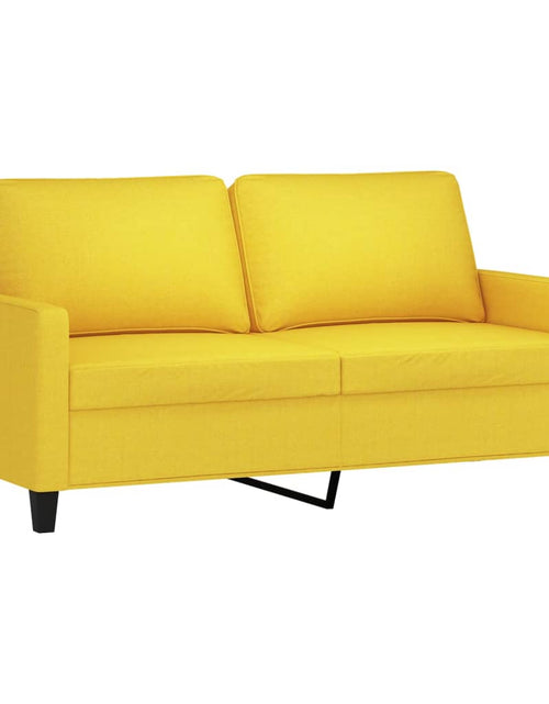 Încărcați imaginea în vizualizatorul Galerie, Canapea cu 2 locuri, galben deschis, 140 cm, material textil Lando - Lando
