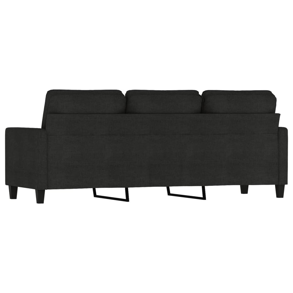 Canapea cu 3 locuri, negru, 180 cm, material textil Lando - Lando