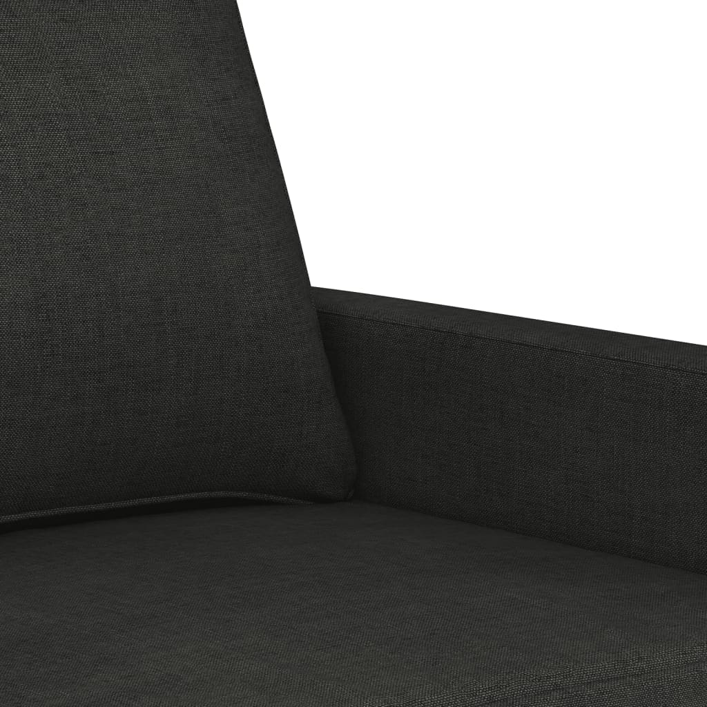 Canapea cu 3 locuri, negru, 180 cm, material textil Lando - Lando
