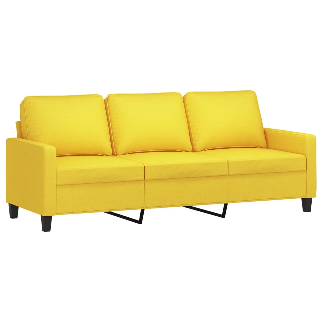 Canapea cu 3 locuri, galben deschis, 180 cm, material textil Lando - Lando