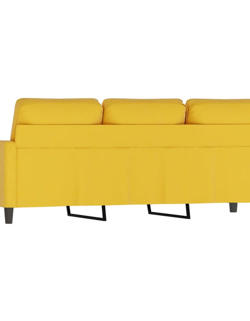 Încărcați imaginea în vizualizatorul Galerie, Canapea cu 3 locuri, galben, 180 cm, catifea - Lando

