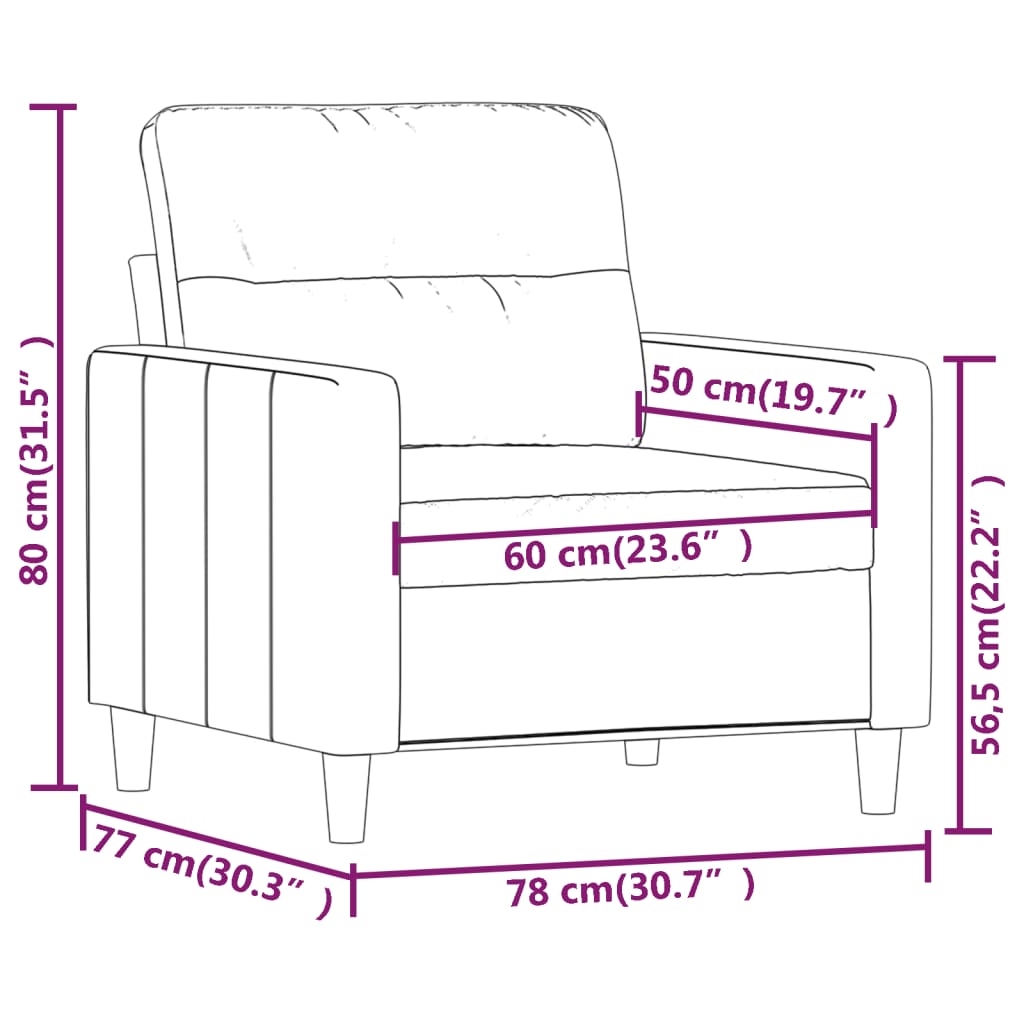 Fotoliu canapea, roșu vin, 60 cm, material textil Lando - Lando