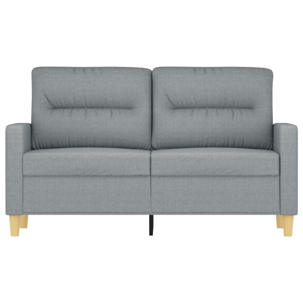 Canapea cu 2 locuri, gri deschis, 120 cm, material textil - Lando
