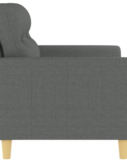Încărcați imaginea în vizualizatorul Galerie, Canapea cu 2 locuri, gri închis, 120 cm, material textil Lando - Lando
