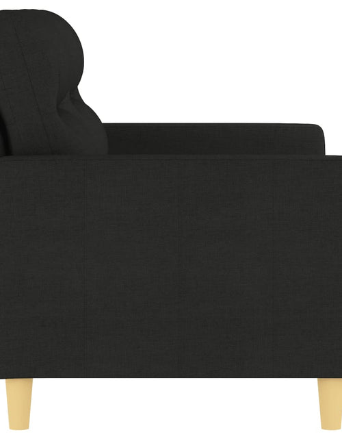 Încărcați imaginea în vizualizatorul Galerie, Canapea cu 2 locuri, negru, 120 cm, material textil Lando - Lando
