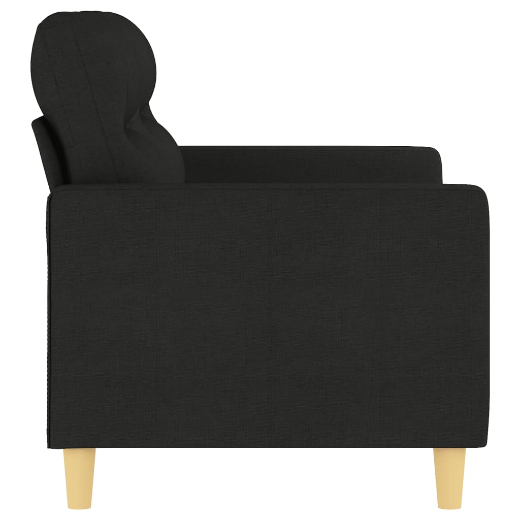 Canapea cu 2 locuri, negru, 120 cm, material textil Lando - Lando