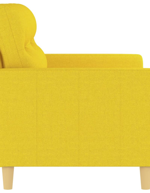 Încărcați imaginea în vizualizatorul Galerie, Canapea cu 2 locuri, galben deschis, 120 cm, material textil Lando - Lando
