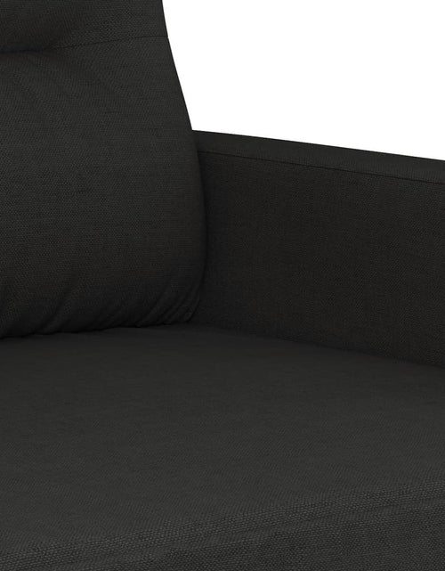 Încărcați imaginea în vizualizatorul Galerie, Canapea cu 2 locuri, negru, 140 cm, material textil Lando - Lando
