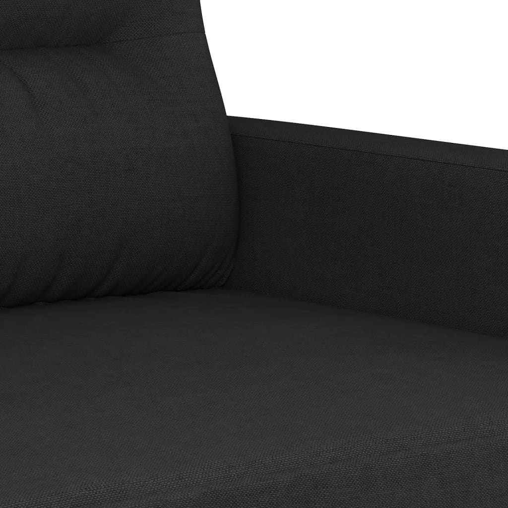 Canapea cu 2 locuri, negru, 140 cm, material textil Lando - Lando