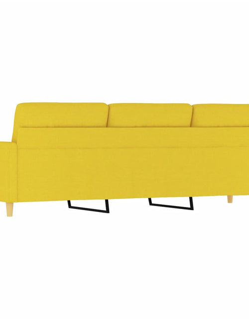 Încărcați imaginea în vizualizatorul Galerie, Canapea cu 3 locuri, galben deschis, 180 cm, material textil Lando - Lando
