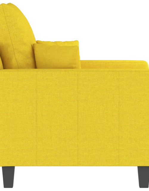 Încărcați imaginea în vizualizatorul Galerie, Fotoliu canapea, galben deschis, 60 cm, țesătură - Lando
