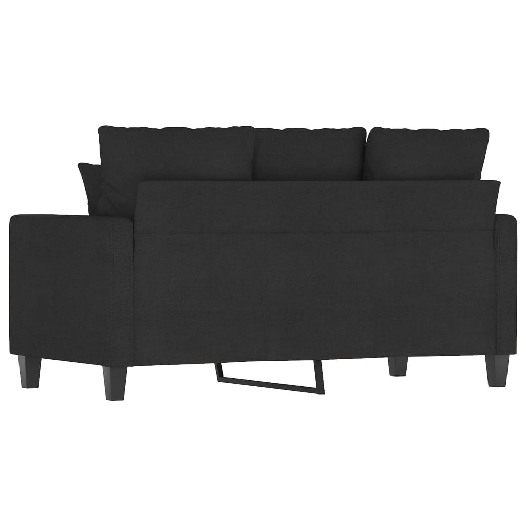 Canapea cu 2 locuri, negru, 120 cm, material textil - Lando
