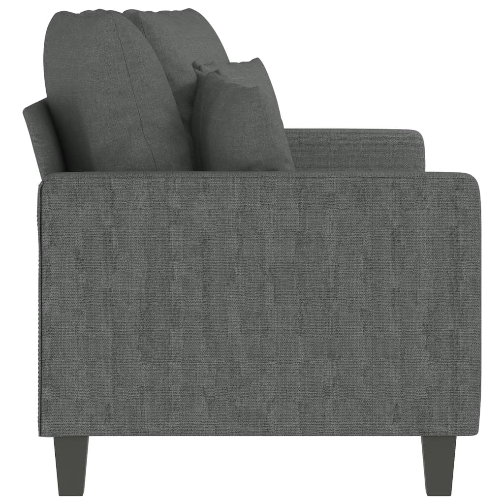 Canapea cu 2 locuri, gri închis, 140 cm, material textil - Lando