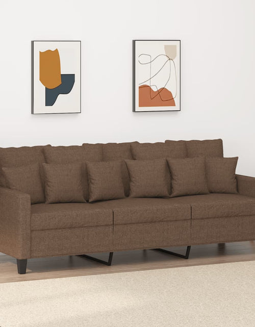 Încărcați imaginea în vizualizatorul Galerie, Canapea cu 3 locuri, maro, 180 cm, material textil Lando - Lando
