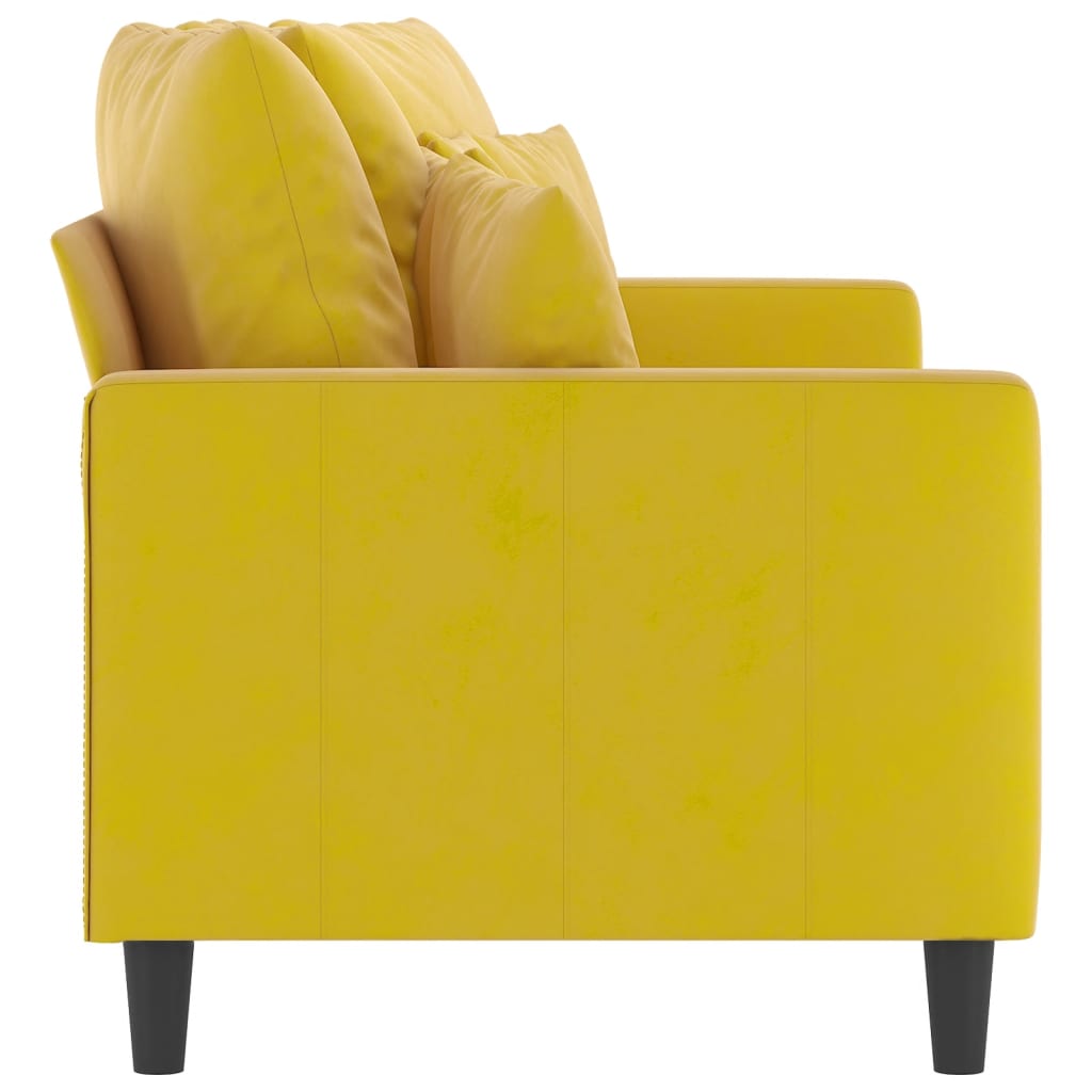 Canapea cu 2 locuri, galben, 140 cm, catifea - Lando