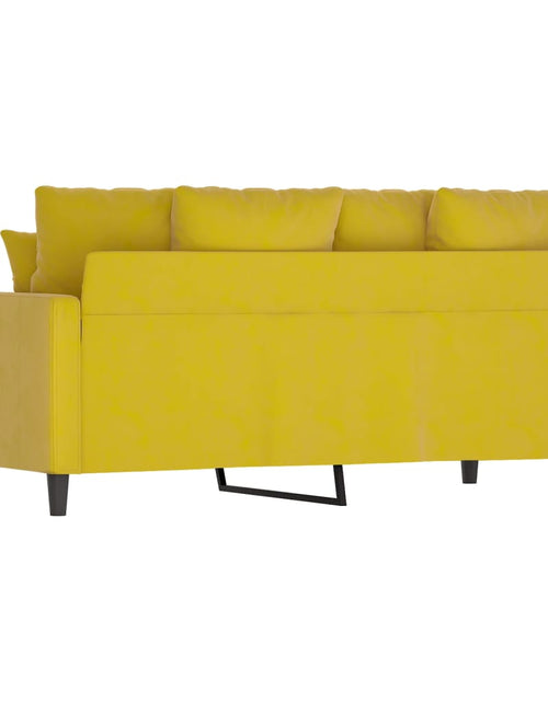 Încărcați imaginea în vizualizatorul Galerie, Canapea cu 2 locuri, galben, 140 cm, catifea - Lando
