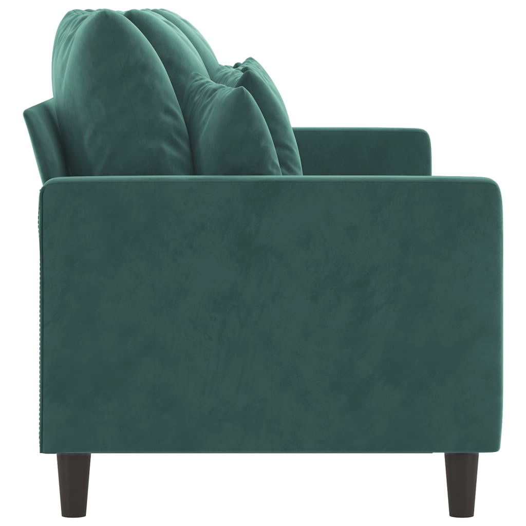 Canapea cu 3 locuri, verde închis, 180 cm, catifea - Lando