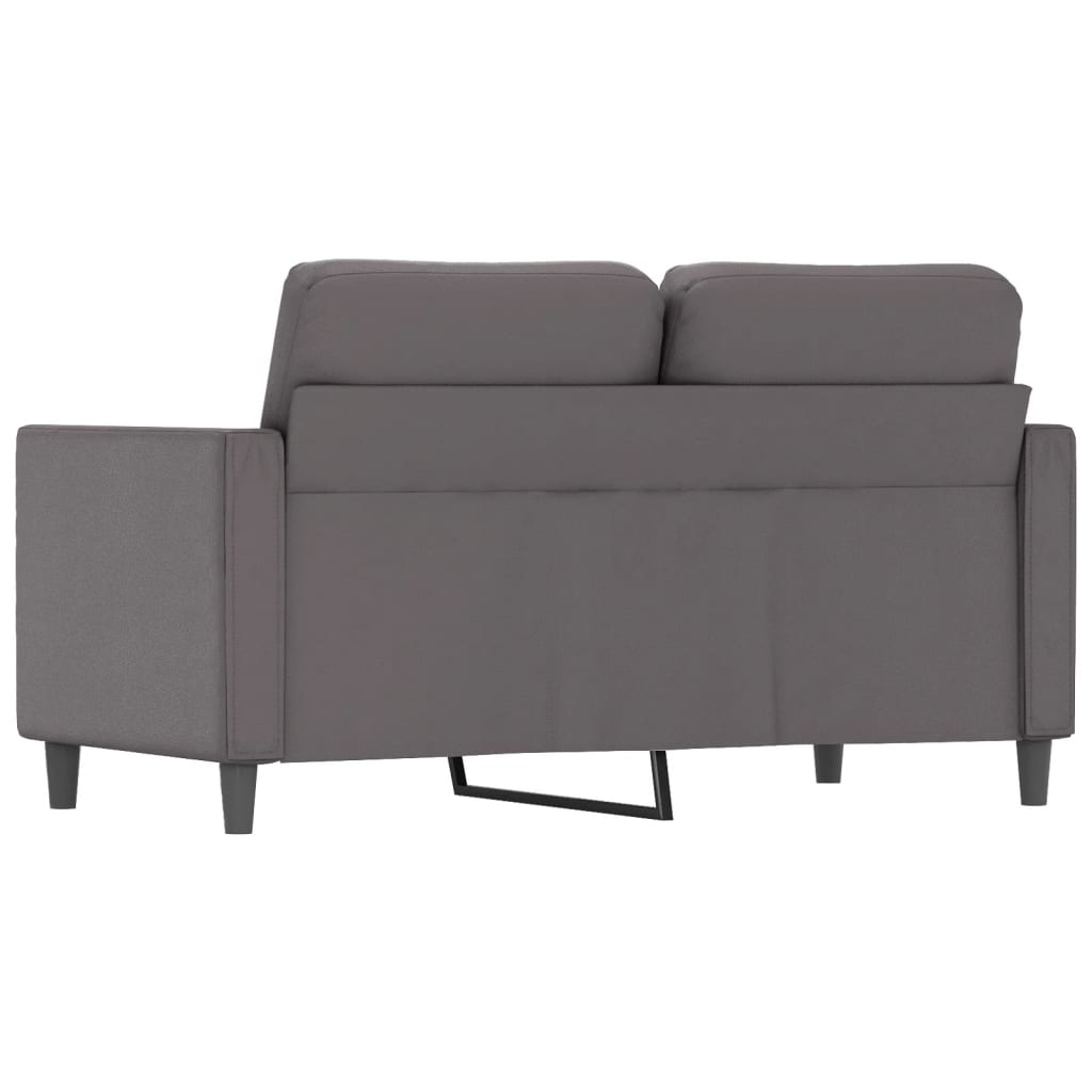 Canapea cu 2 locuri, gri, 120 cm, piele ecologică - Lando
