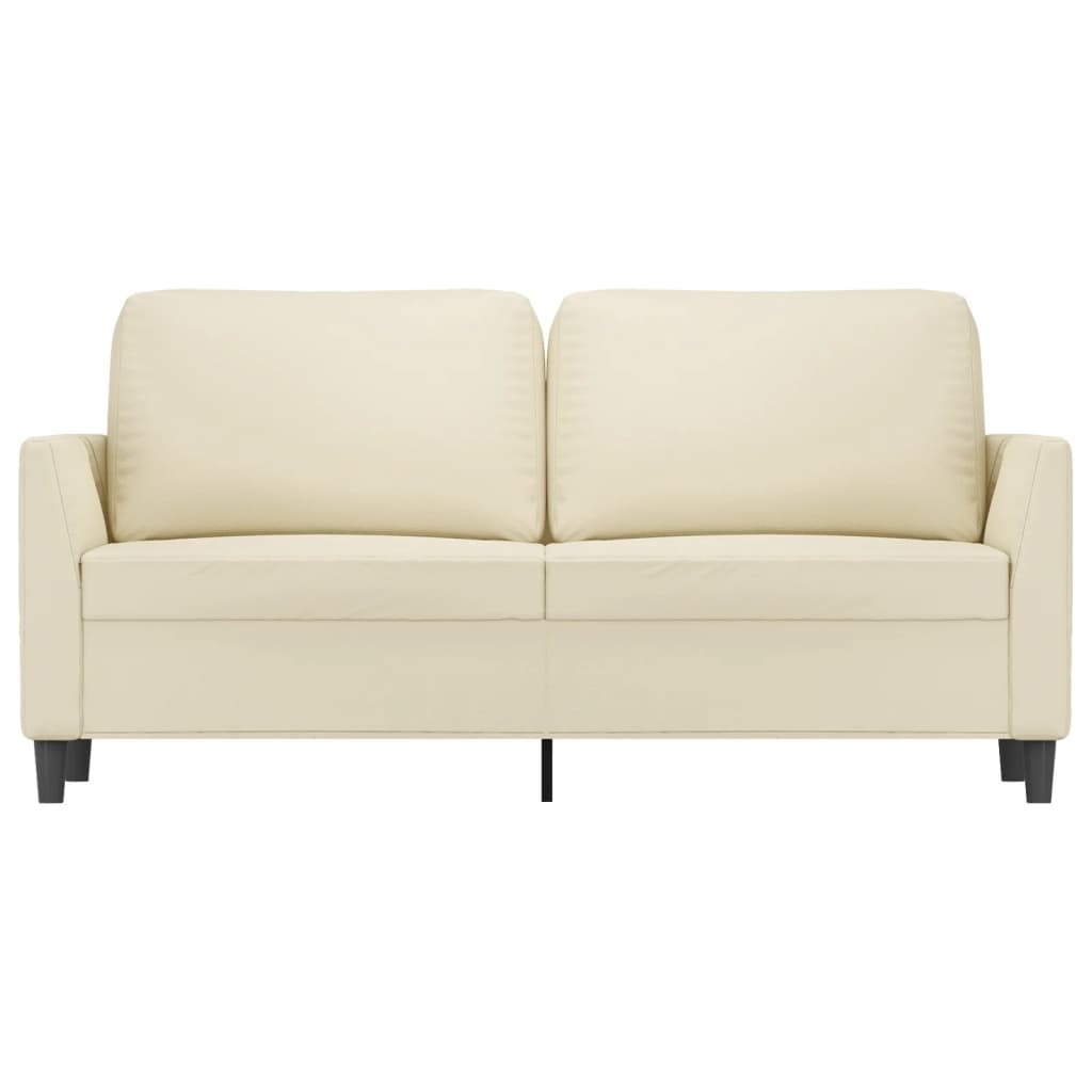 Canapea cu 2 locuri, crem, 140 cm, piele ecologică - Lando