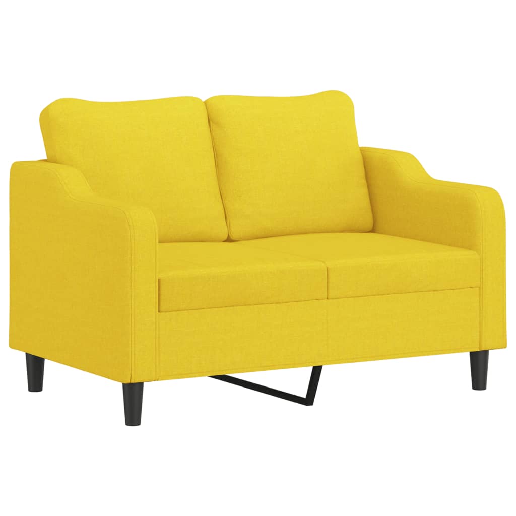 Canapea cu 2 locuri, galben deschis, 120 cm, material textil - Lando