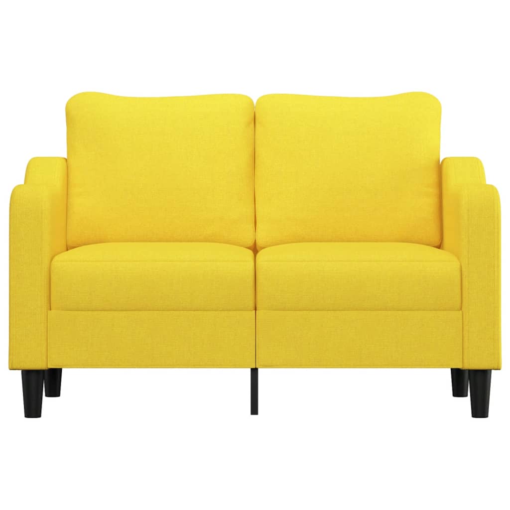 Canapea cu 2 locuri, galben deschis, 120 cm, material textil - Lando