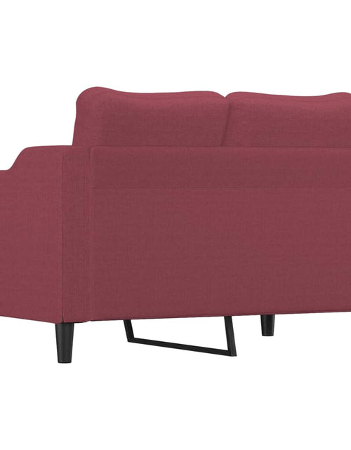 Încărcați imaginea în vizualizatorul Galerie, Canapea cu 2 locuri, roșu vin, 120 cm, material textil - Lando
