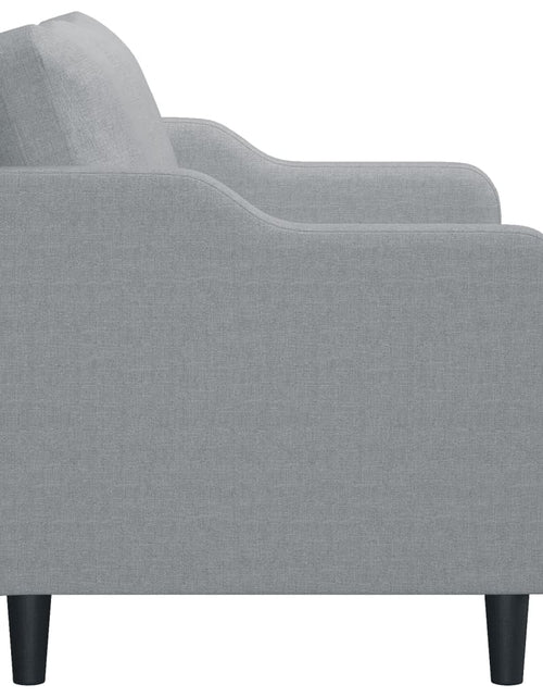 Încărcați imaginea în vizualizatorul Galerie, Canapea cu 2 locuri, gri deschis, 140 cm, material textil - Lando
