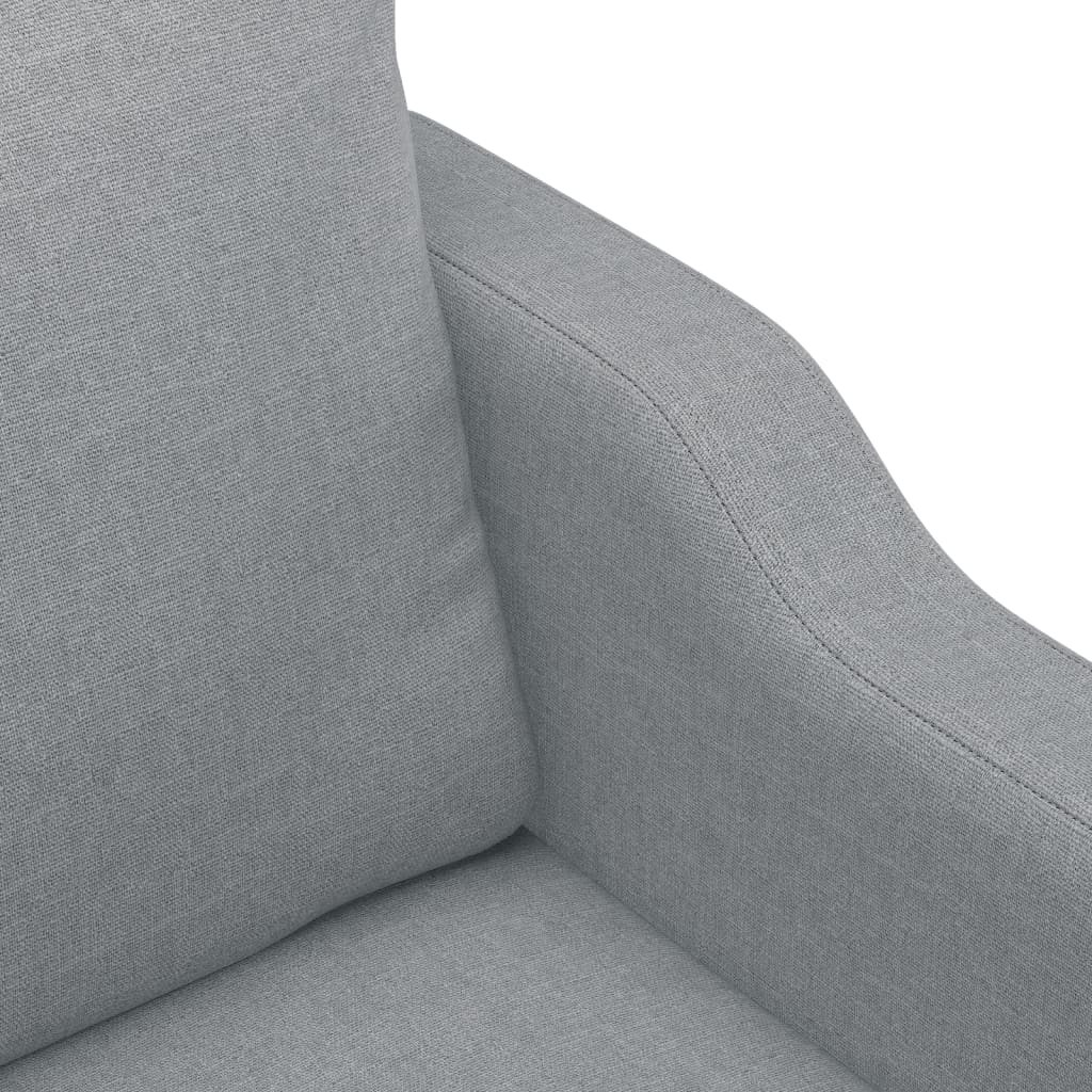 Canapea cu 2 locuri, gri deschis, 140 cm, material textil - Lando