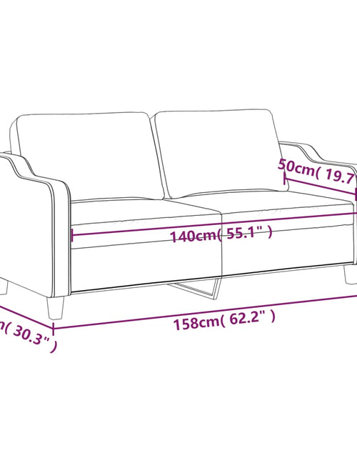 Загрузите изображение в средство просмотра галереи, Canapea cu 2 locuri, maro, 140 cm, material textil - Lando
