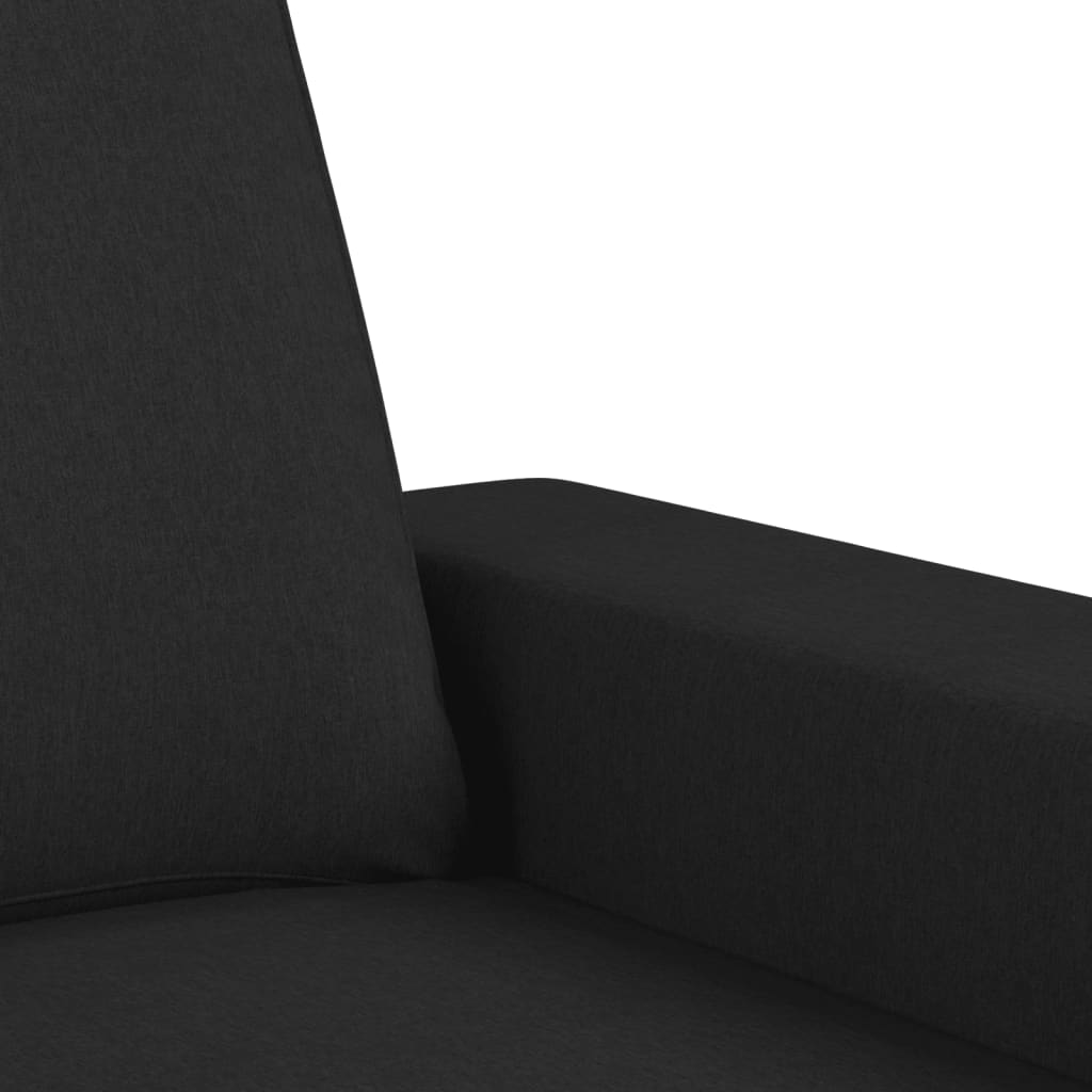 Fotoliu canapea, negru, 60 cm, material textil