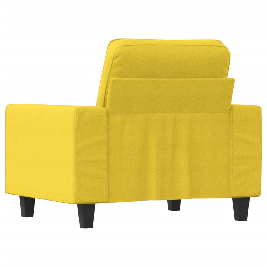 Fotoliu canapea, galben deschis, 60 cm, țesătură - Lando
