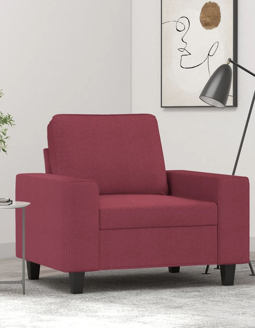 Încărcați imaginea în vizualizatorul Galerie, Fotoliu canapea, roșu vin, 60 cm, material textil - Lando
