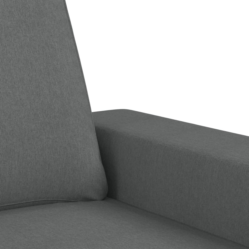 Canapea cu 2 locuri, gri închis, 120 cm, material textil - Lando